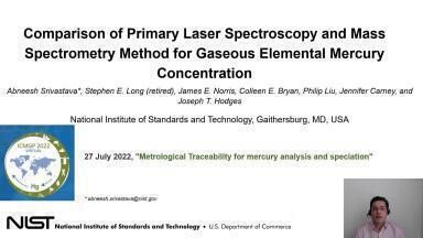Comparison of Primary Laser Spectroscopy and Mass Spectrometry Method for Gaseous Elemental Mercury Concentration